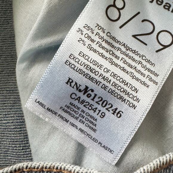 Kensie Jeans Women's Sz 8 29  Savannah High Rise Flare Raw Hem Ankle NWT New - Picture 7 of 14